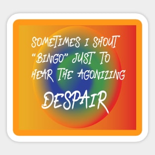 RAINBOW RECTANGLE BINGO DESPAIR Sticker